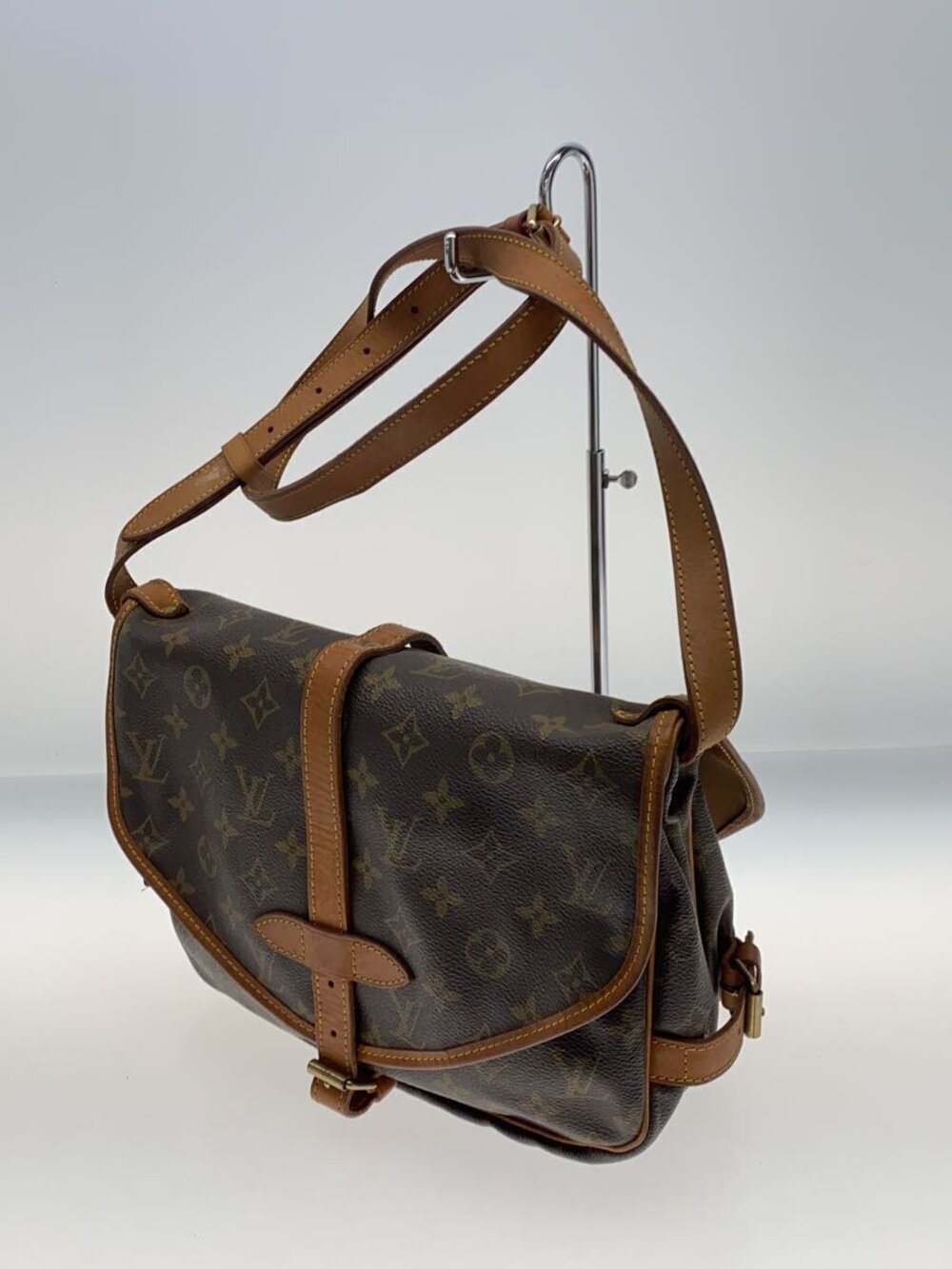 Louis Vuitton Brown Canvas Saumur Brown